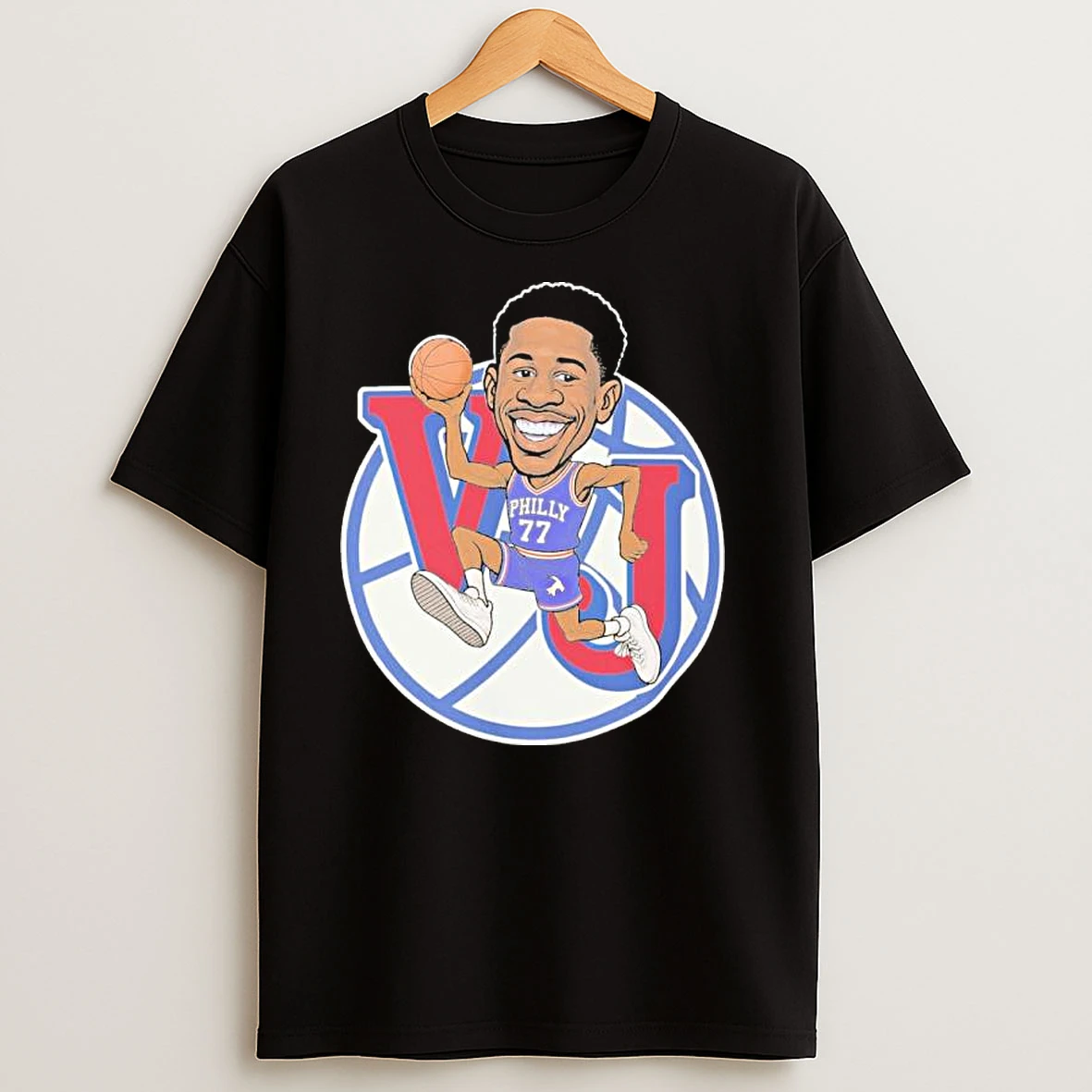 Vj Edgecombe Philadelphia 76ers Vj Caricature T Shirts