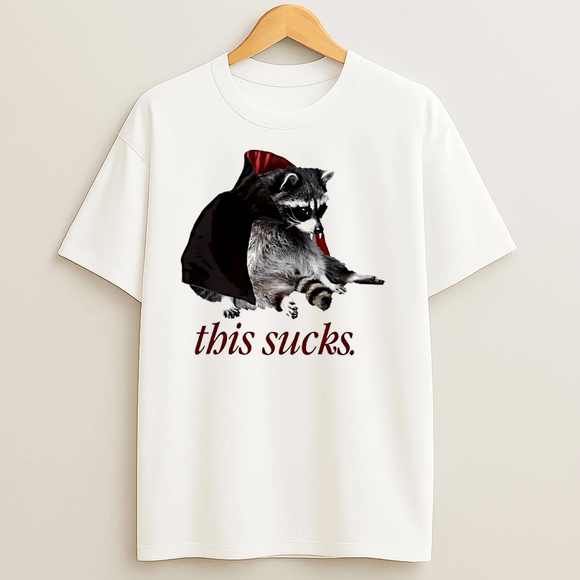 Vampire Raccoon This Sucks Halloween T Shirts