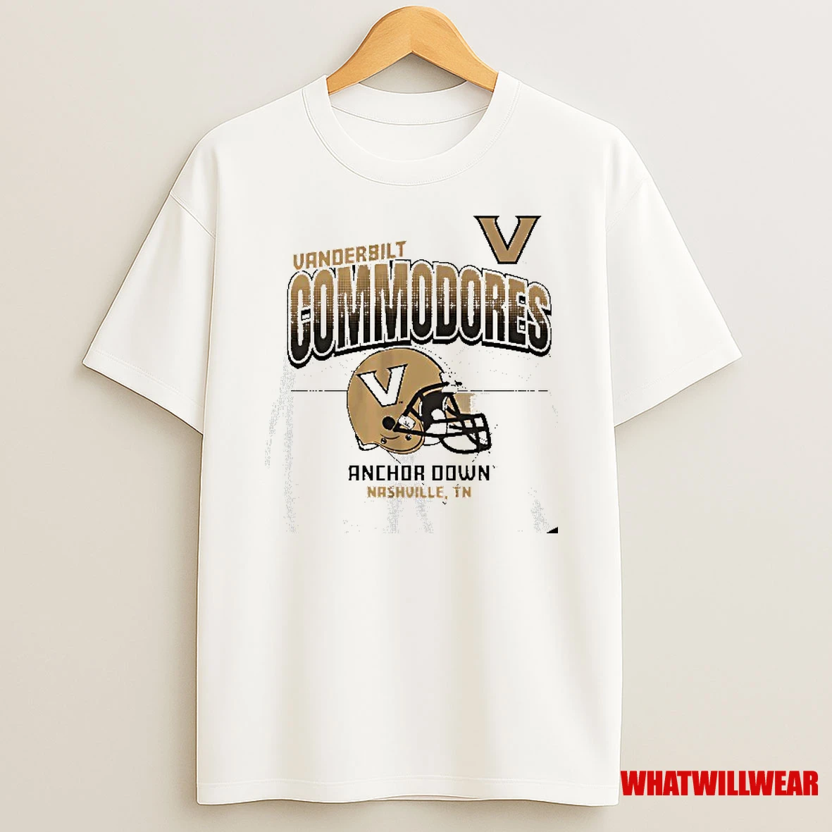 Vanderbilt Commodores Football Anchor Down Nashville Tn Helmet Grid Shirts