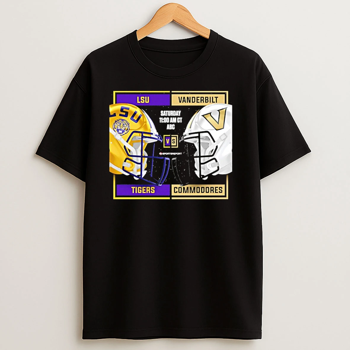 Vanderbilt Commodores Vs Lsu Tigers 2025 Football Helmet T Shirts