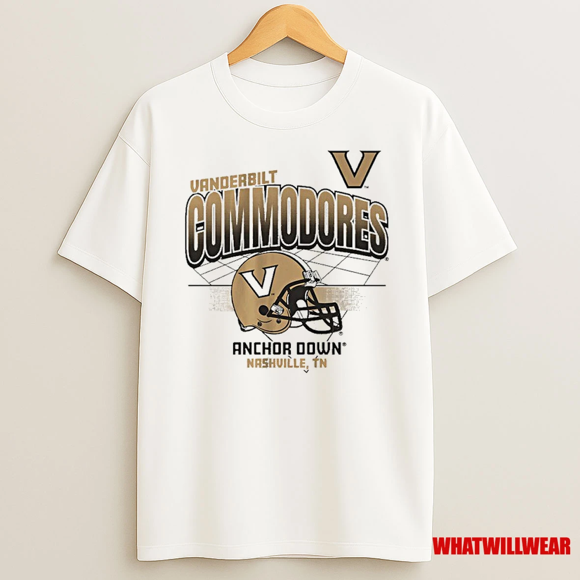 Vanderbilt Football Helmet Grid Shirts