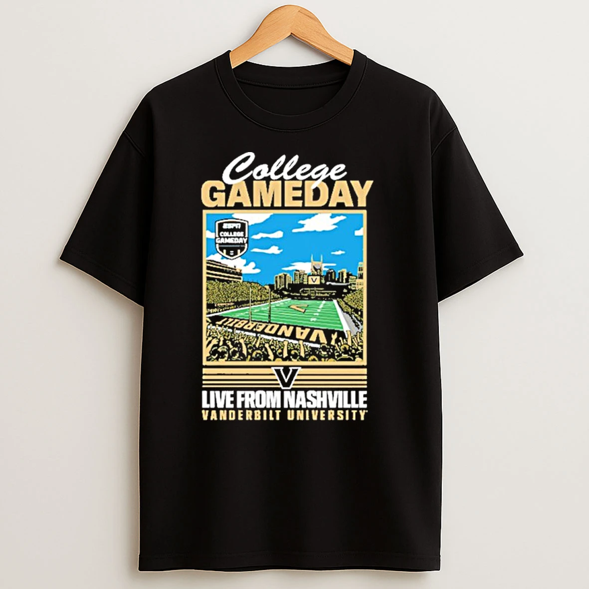 Vanderbilt University Football College Gameday Live From Nashville T Shirts