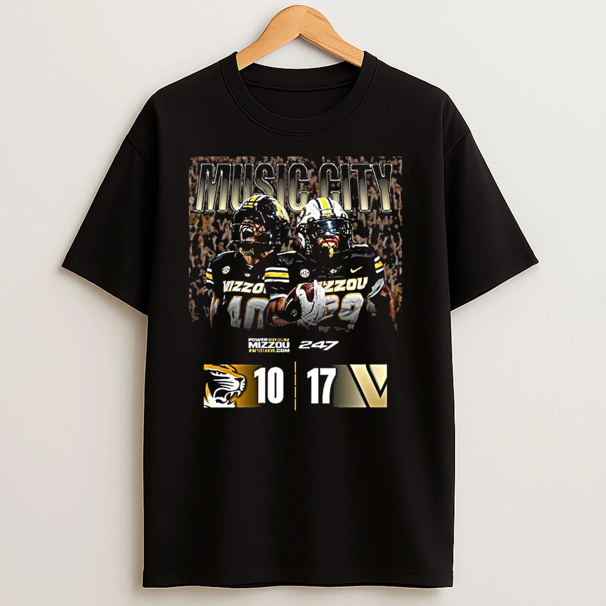 Vanderbilt Wins 17 10 Missouri 2025 Gameday Football T Shirts