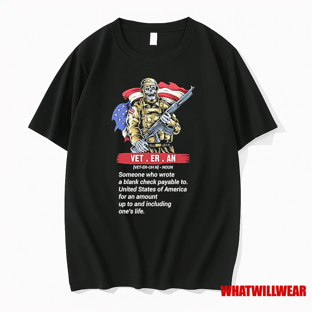 Veteran Definition Meaning Someone Who Wrote A Blank Check Payable To Shirts