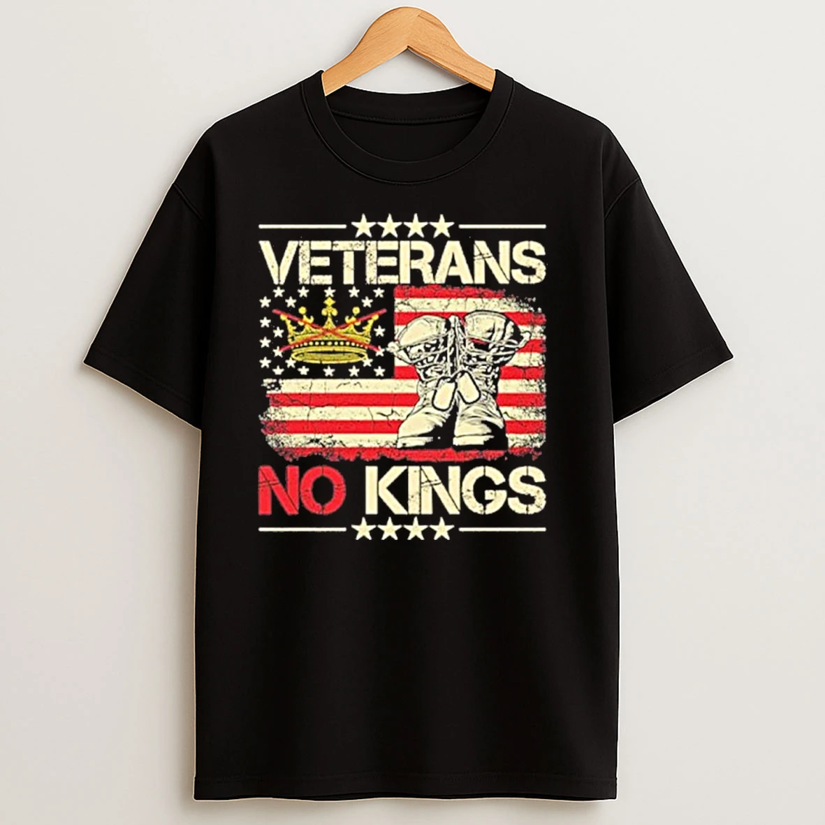 Veterans No Kings Military Protest T Shirts