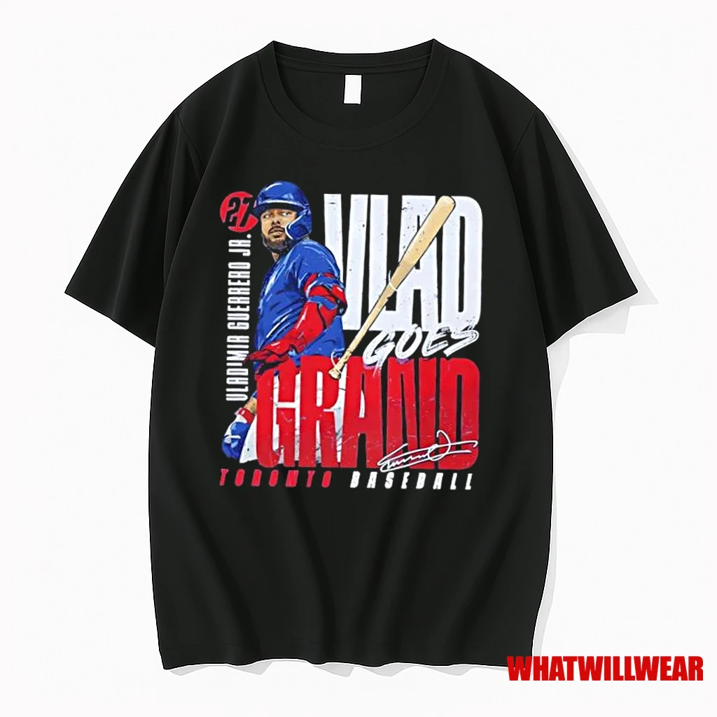 Vladimir Guerrero Jr Toronto Blue Jays Bat Flip Signature Shirts