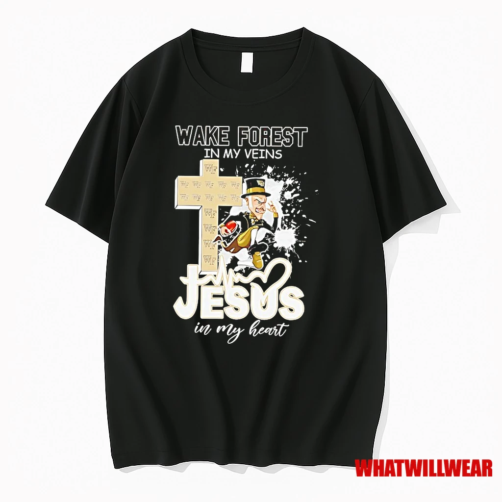 Wake Forest Demon Deacons In My Veins Jesus In My Heart Shirts