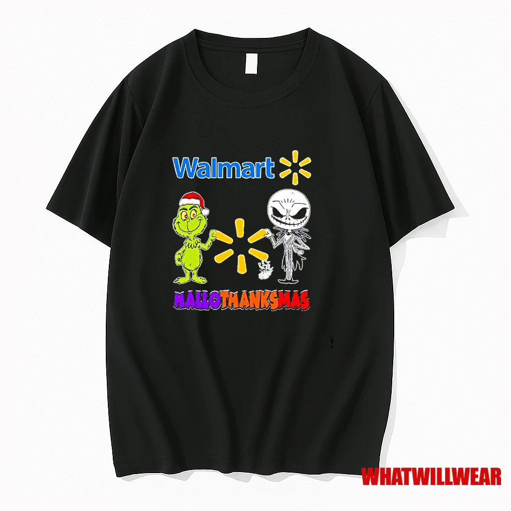 Walmart Grinch And Jack Skellington Hallothanksmas Shirts
