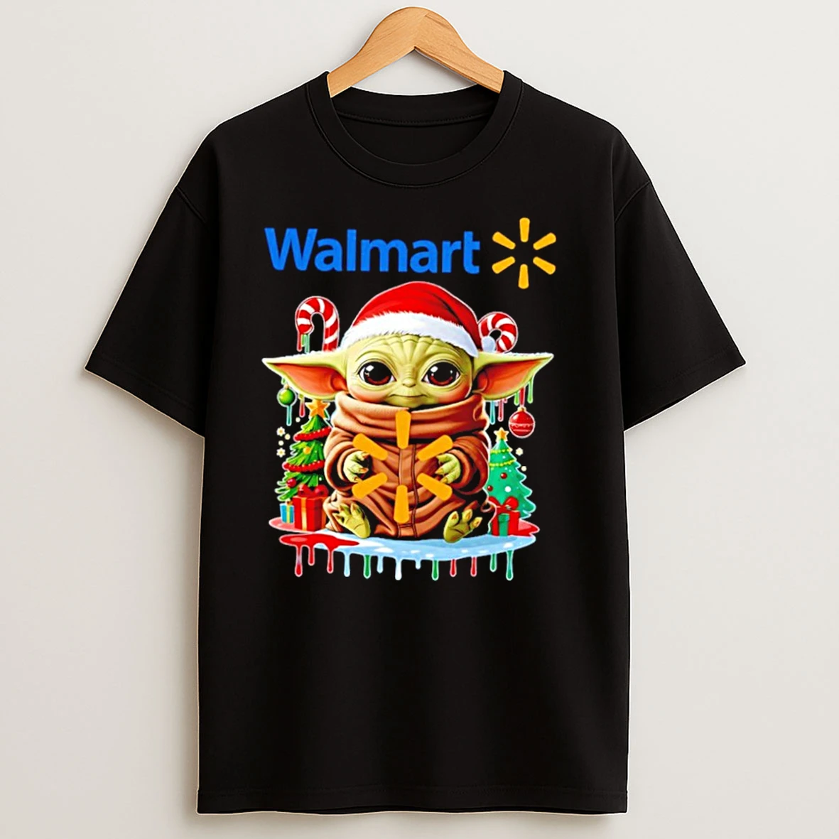 Walmart X Baby Yoda Merry Christmas T Shirts