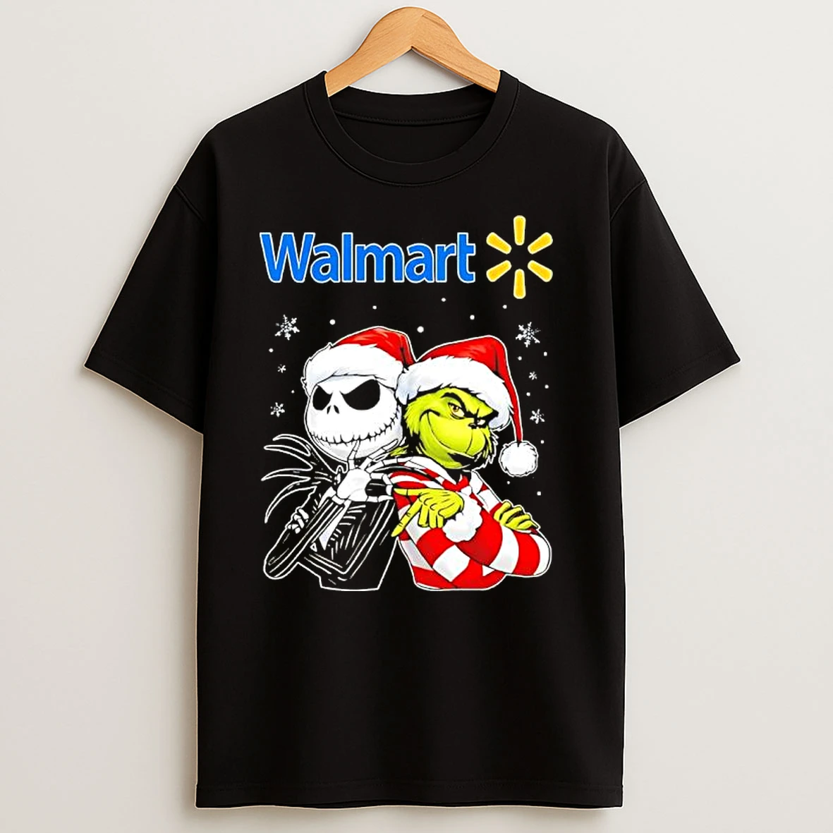 Walmart X Jack Skellington And Grinch Six Seven Merry Christmas T Shirts