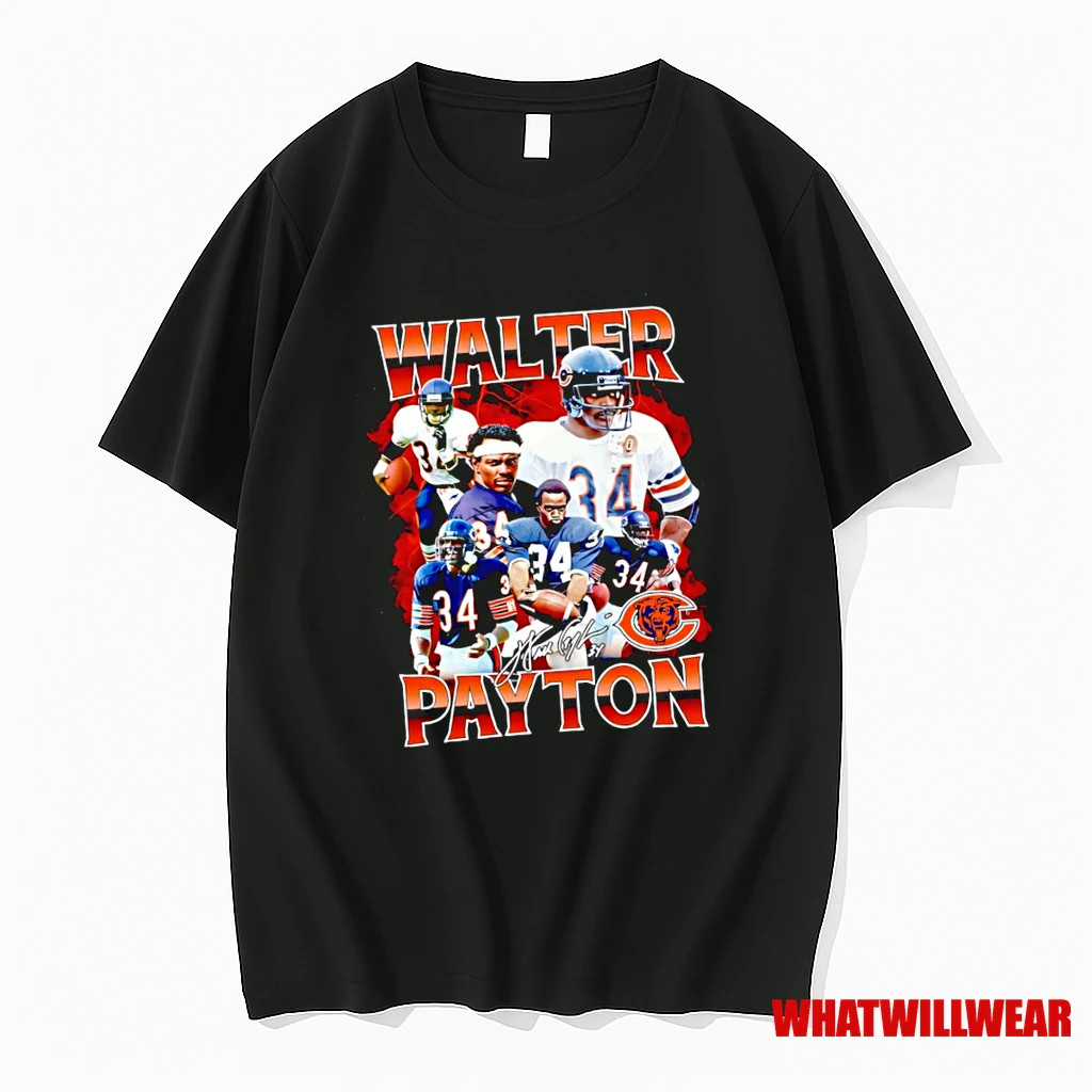 Walter Payton Chicago Bears Signature Logo Shirts
