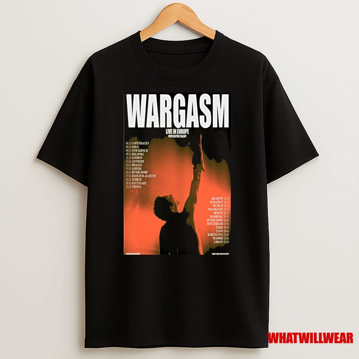 Wargasm Live In Europe 2025 2026 Shirts