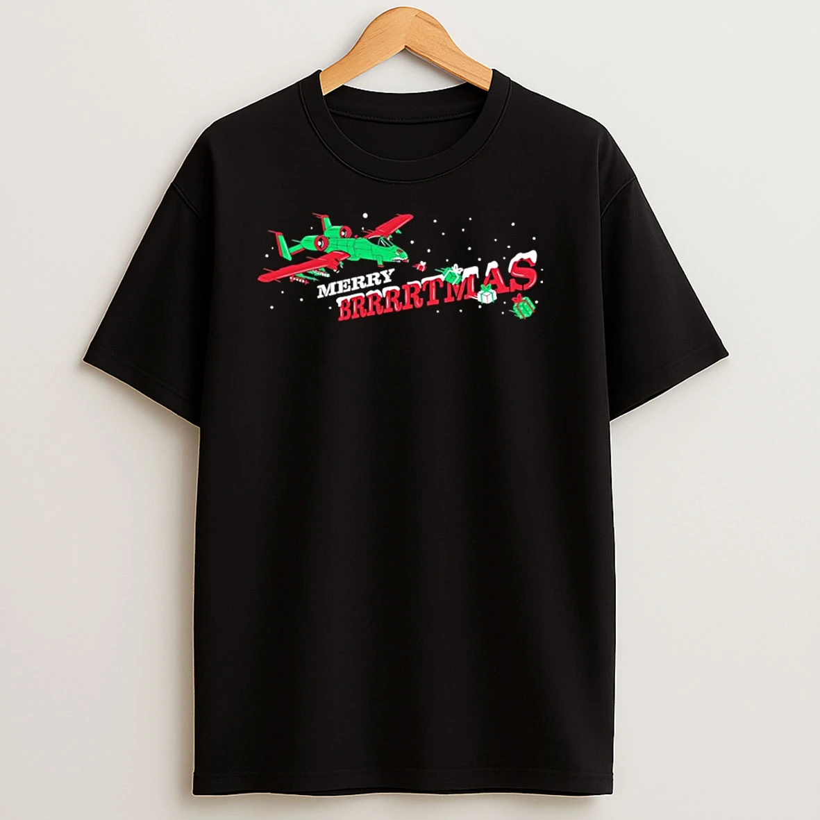 Warthog A 10 Thunderbolt Ii Aircraft Merry Brrrrtmas T Shirts