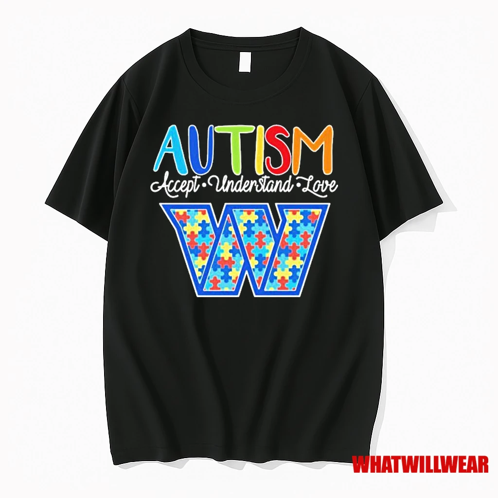 Washington Commanders Autism Accept Understand Love Shirts
