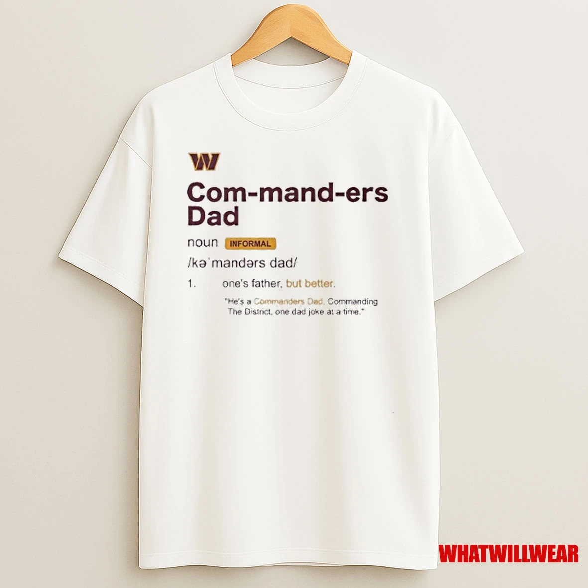 Washington Commanders Dad Definition Shirts