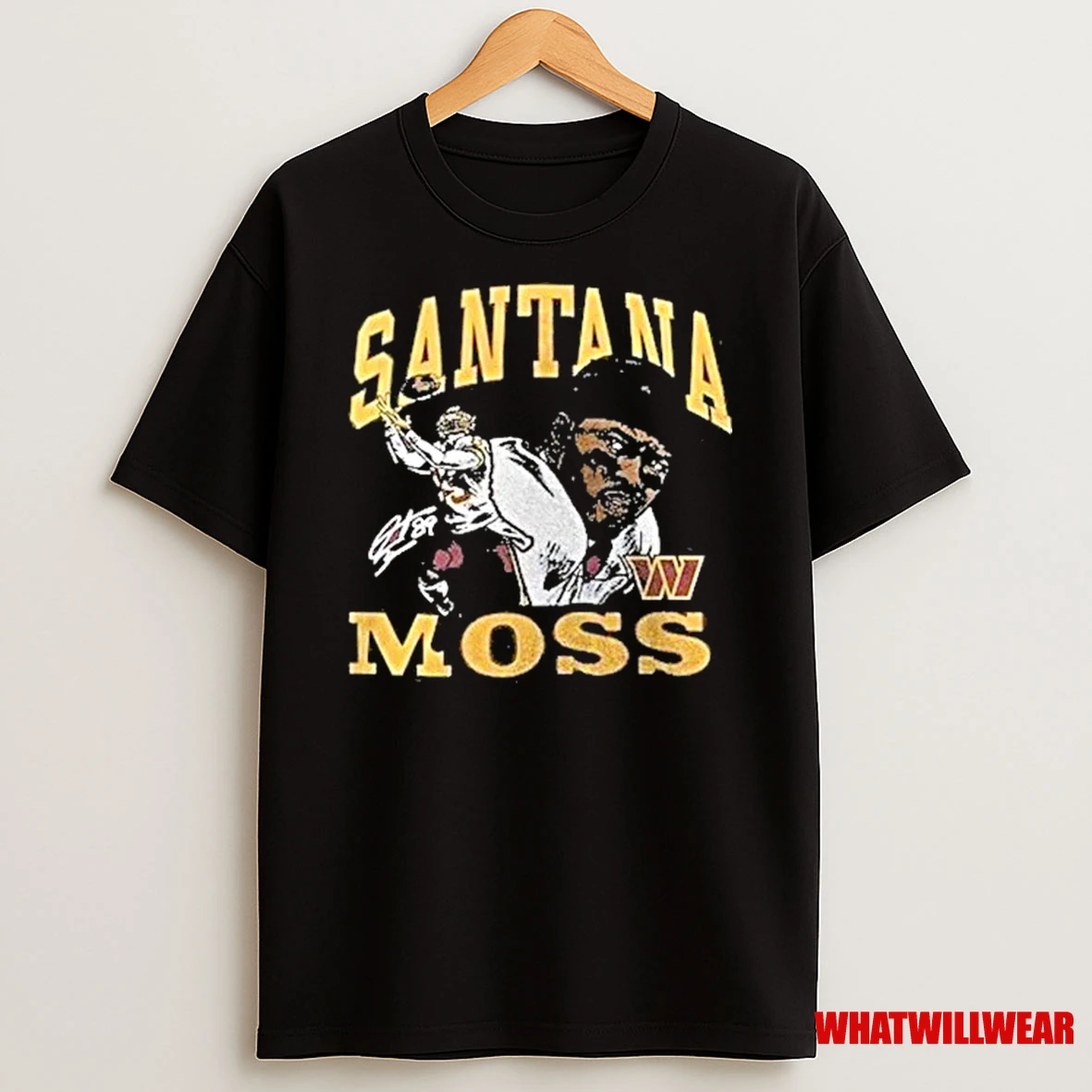 Washington Commanders Santana Moss Burgundy Retired Player Signature Shirts