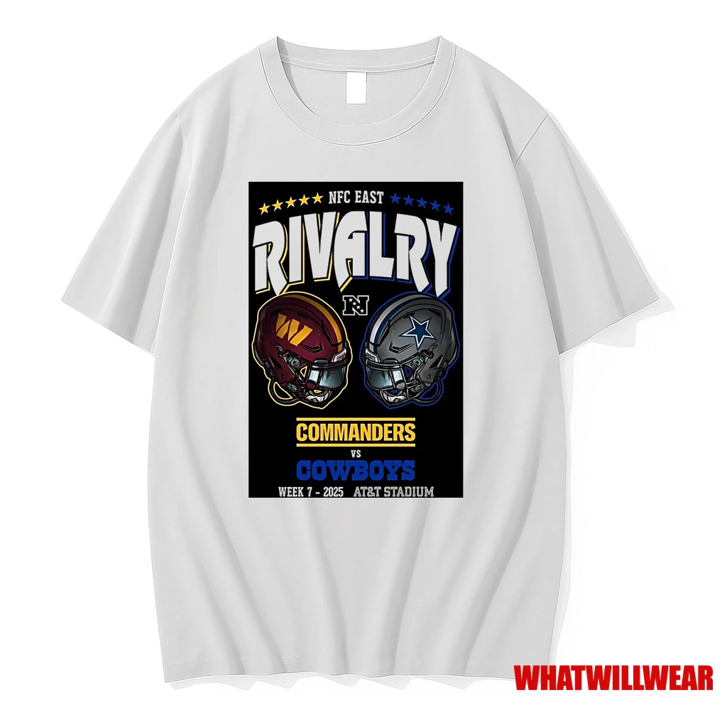 Washington Commanders Vs Dallas Cowboys 2025 Nfc East Rivalry Week 7 Att Stadium Shirts