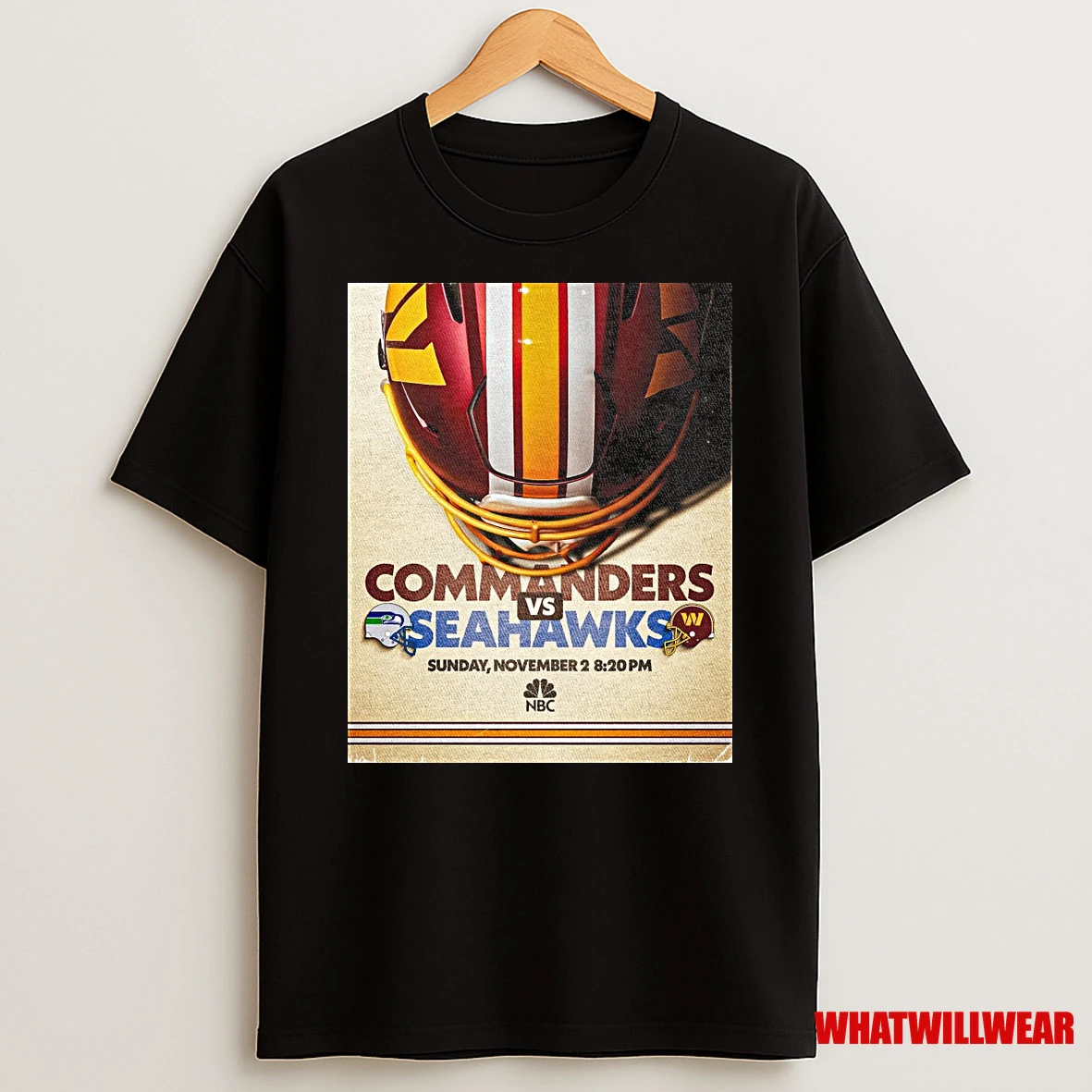 Washington Commanders Vs Seattle Seahawks Sunday November 2 2025 Super Bowl Era Shirts