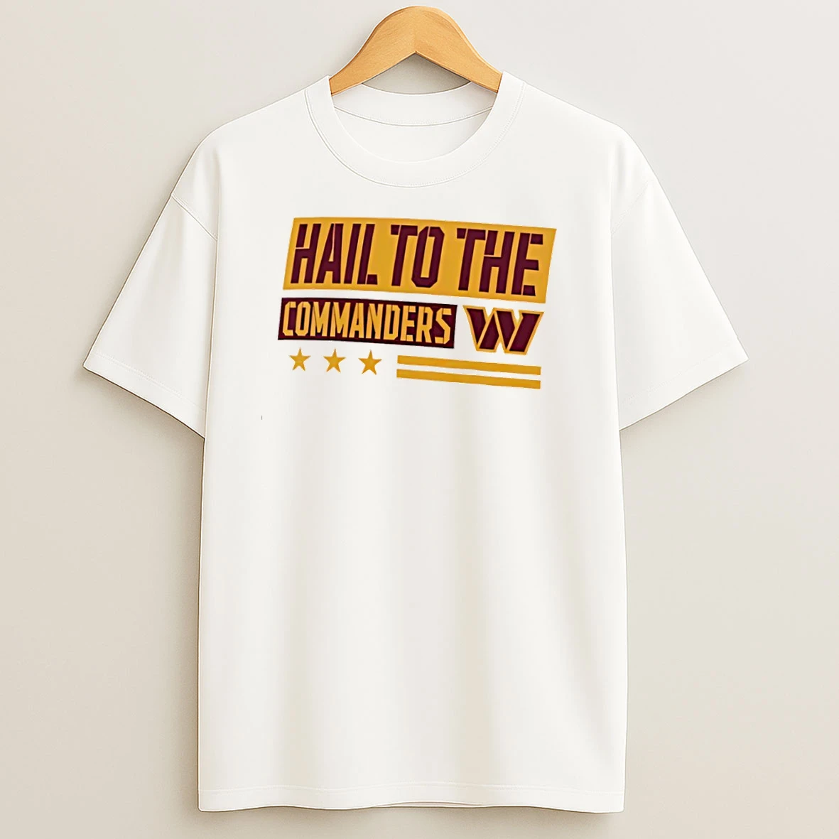 Washington Commanders White Local Logo T Shirts