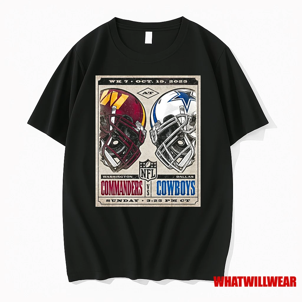 Washington Commanders At Dallas Cowboys Week 7 Nfl Game October 19 2025 Helmet Shirts