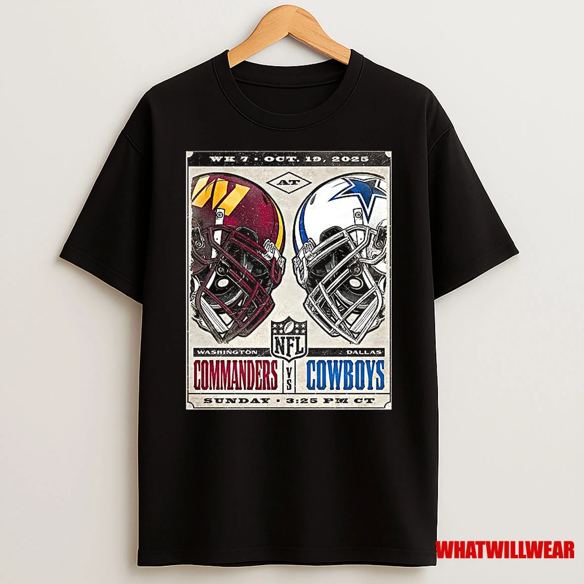 Washington Commanders Vs Dallas Cowboys Nfl Week 7 2025 Gamday Shirts