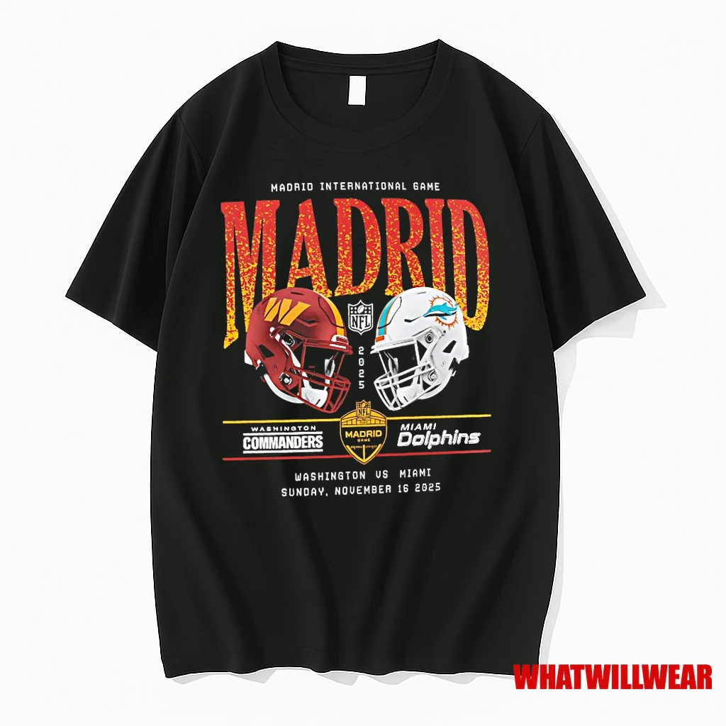 Washington Commanders Vs Miami Dolphins International Games Madrid 2025 Shirts