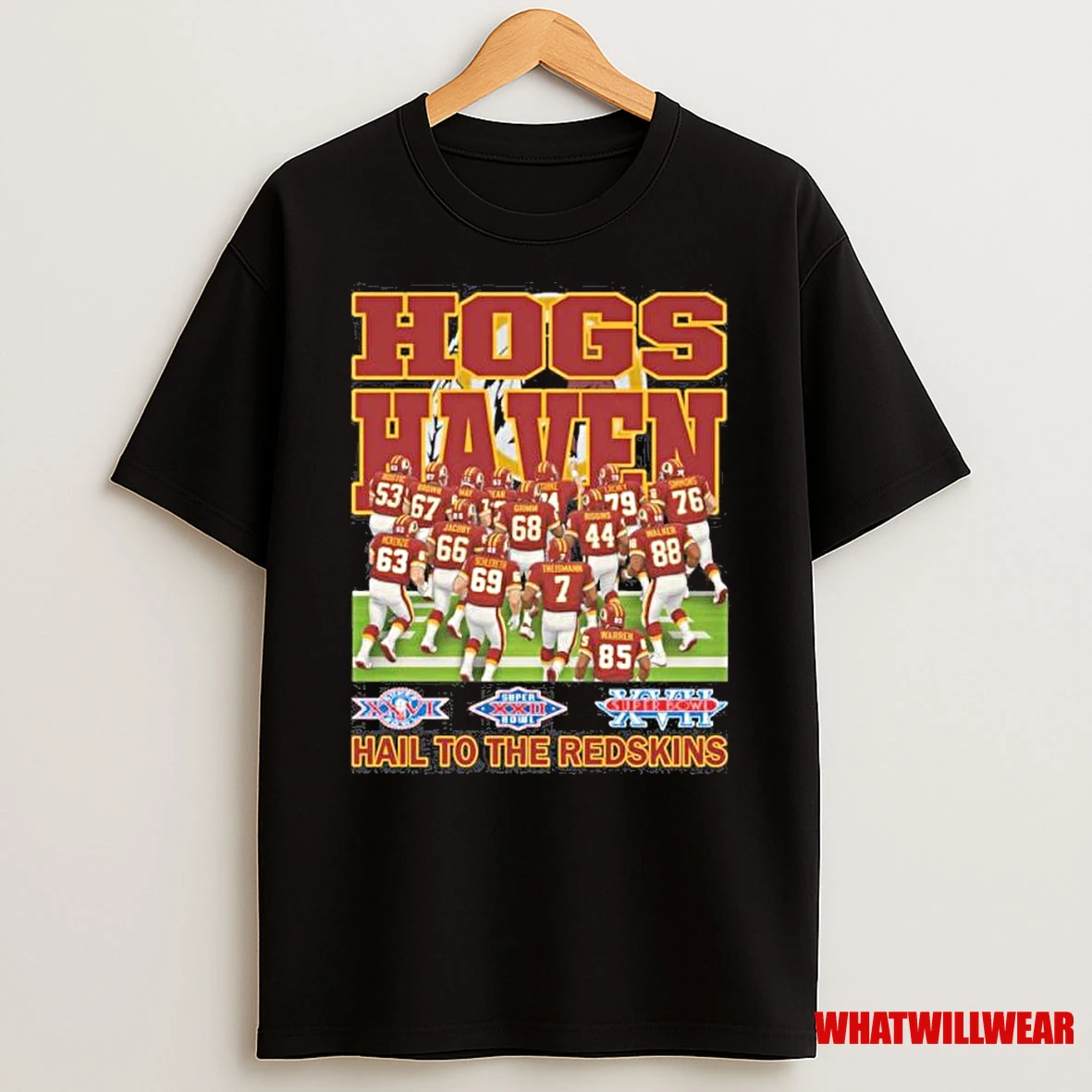Washington Redskins Hogs Haven Hail To The Redskins Shirts