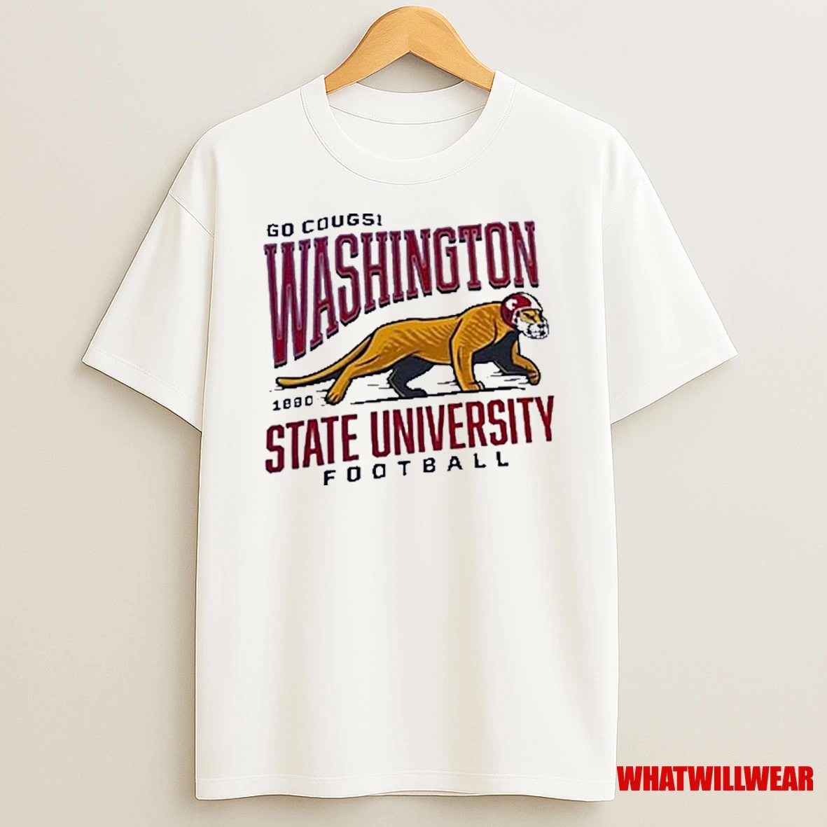 Washington State Cougars Go Cougs Washington State University Football 1890 Shirts