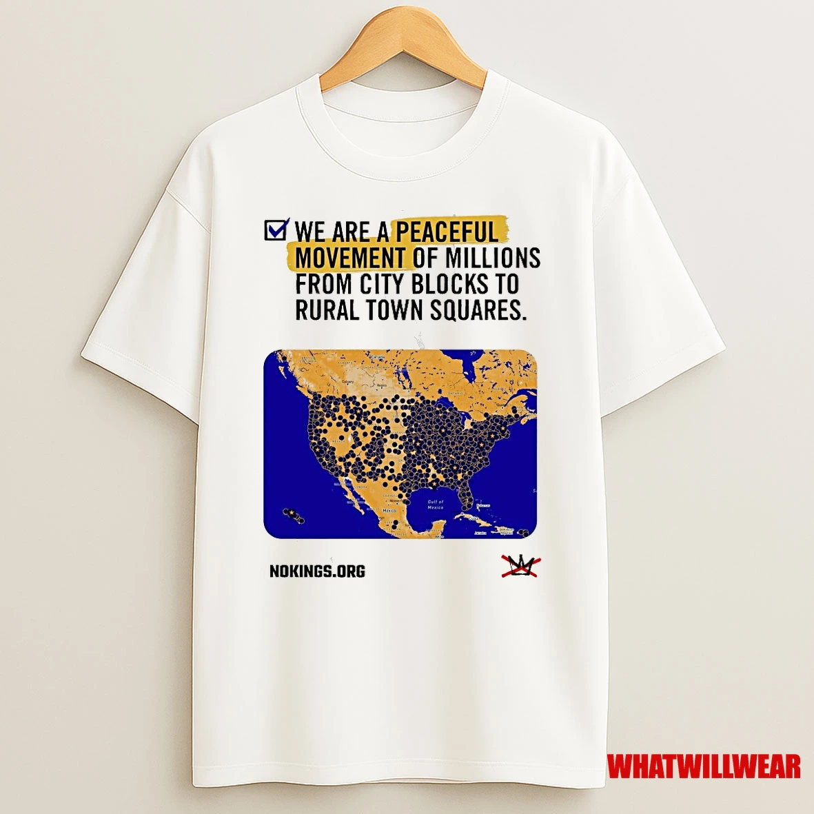 We Are A Peaceful Movement Of Millions From City Blocks To Rural Town Squares No Kings Shirts