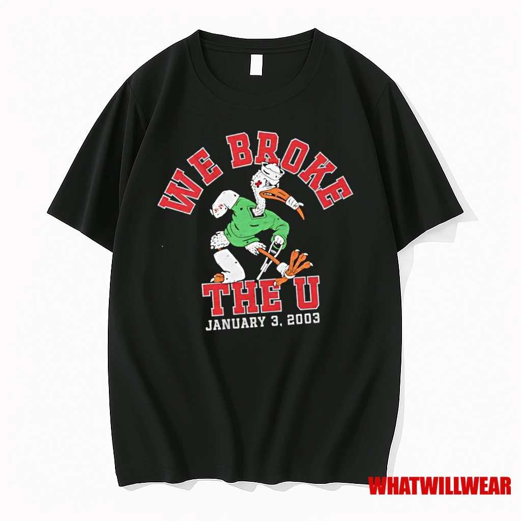 We Broke The U Mascot January 3rd 2003 Shirts