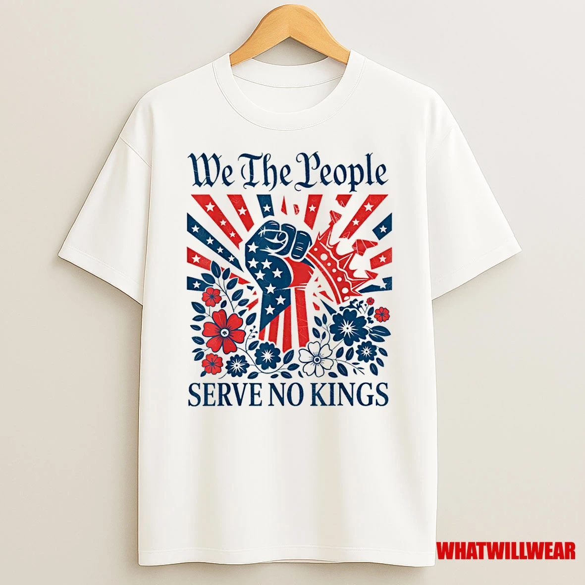 We The People Serve No Kings Stars Stripes America Patriotic Shirts