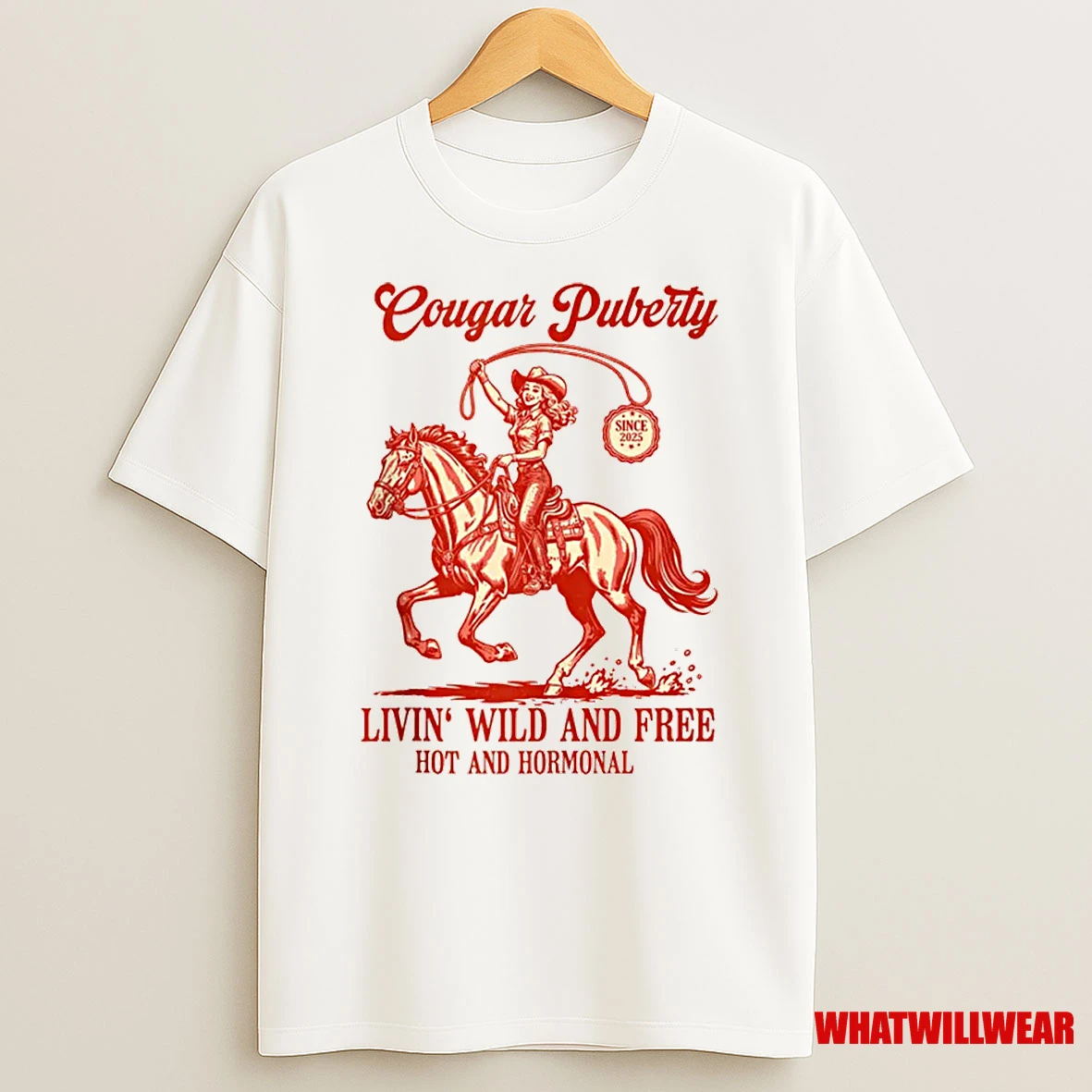 Western Cowgirl Menopause Midlife Women Cougar Puberty Shirts