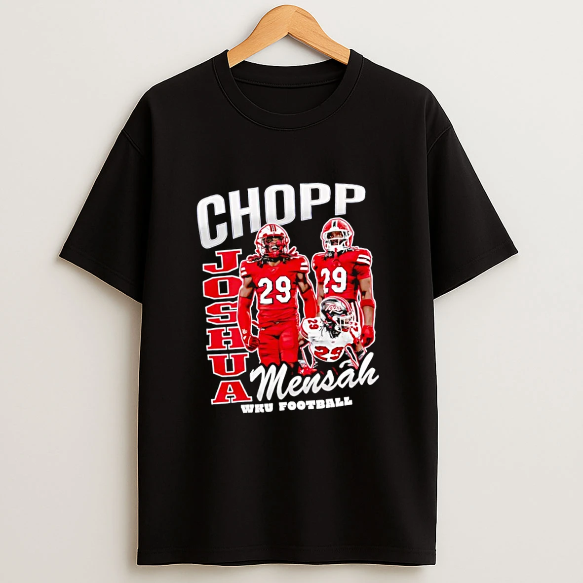 Western Kentucky Football Joshua Mensah Number 29 Retro Fan Shirts