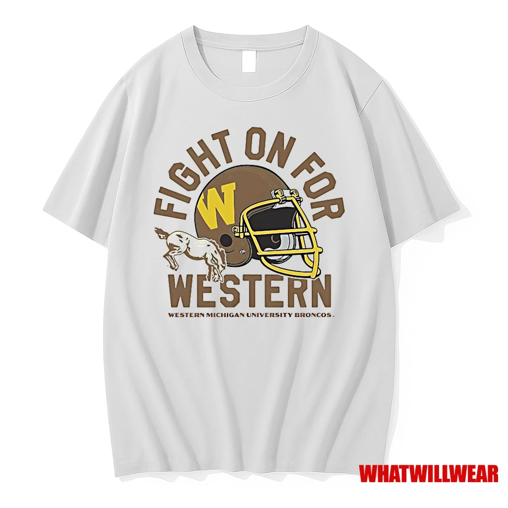 Western Michigan Broncos Football Fight On For Helmet Shirts