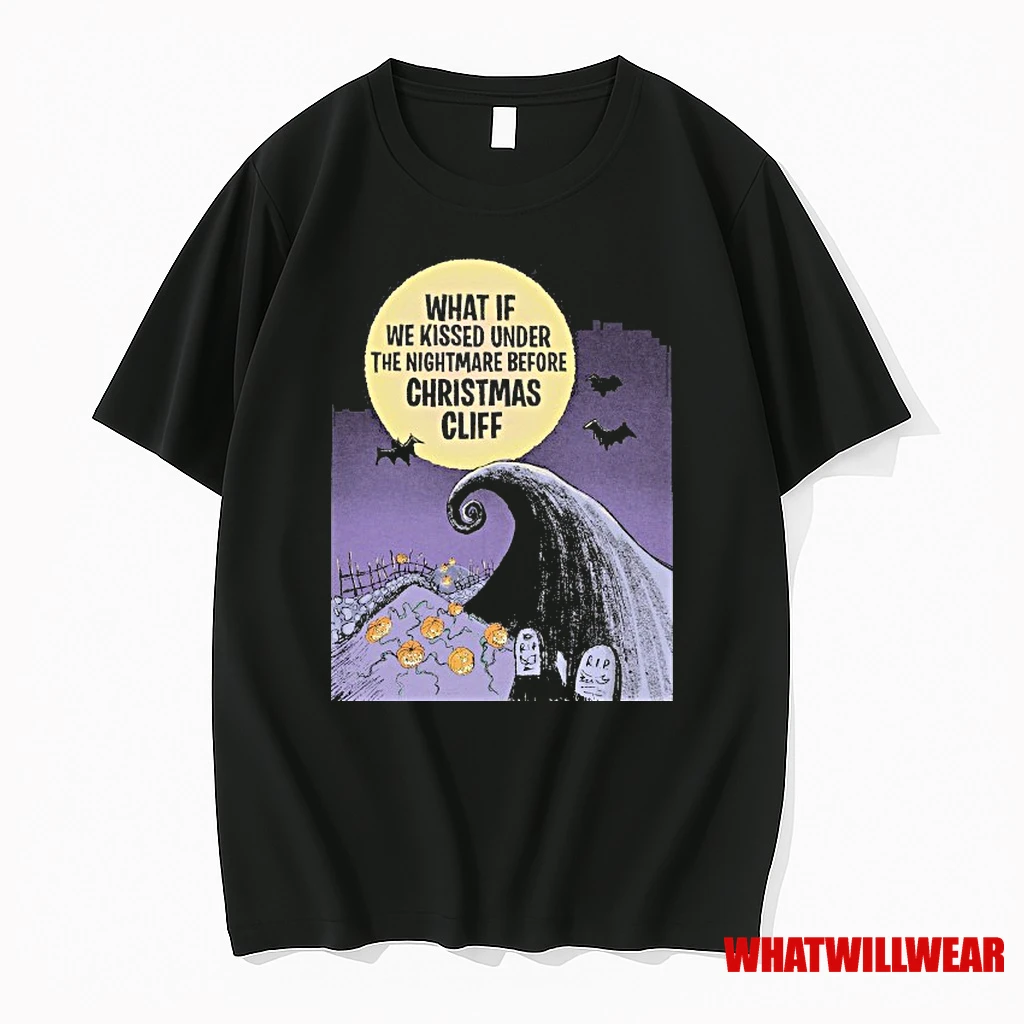 What If We Kissed Under The Nightmare Before Christmas Cliff Halloween Shirts