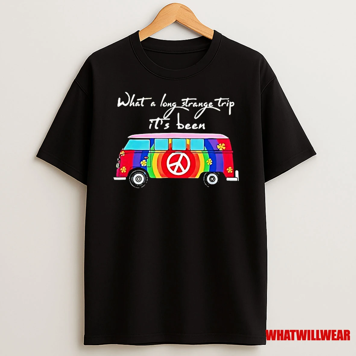 What A Long Strange Trip Its Been Peace Bus Shirts