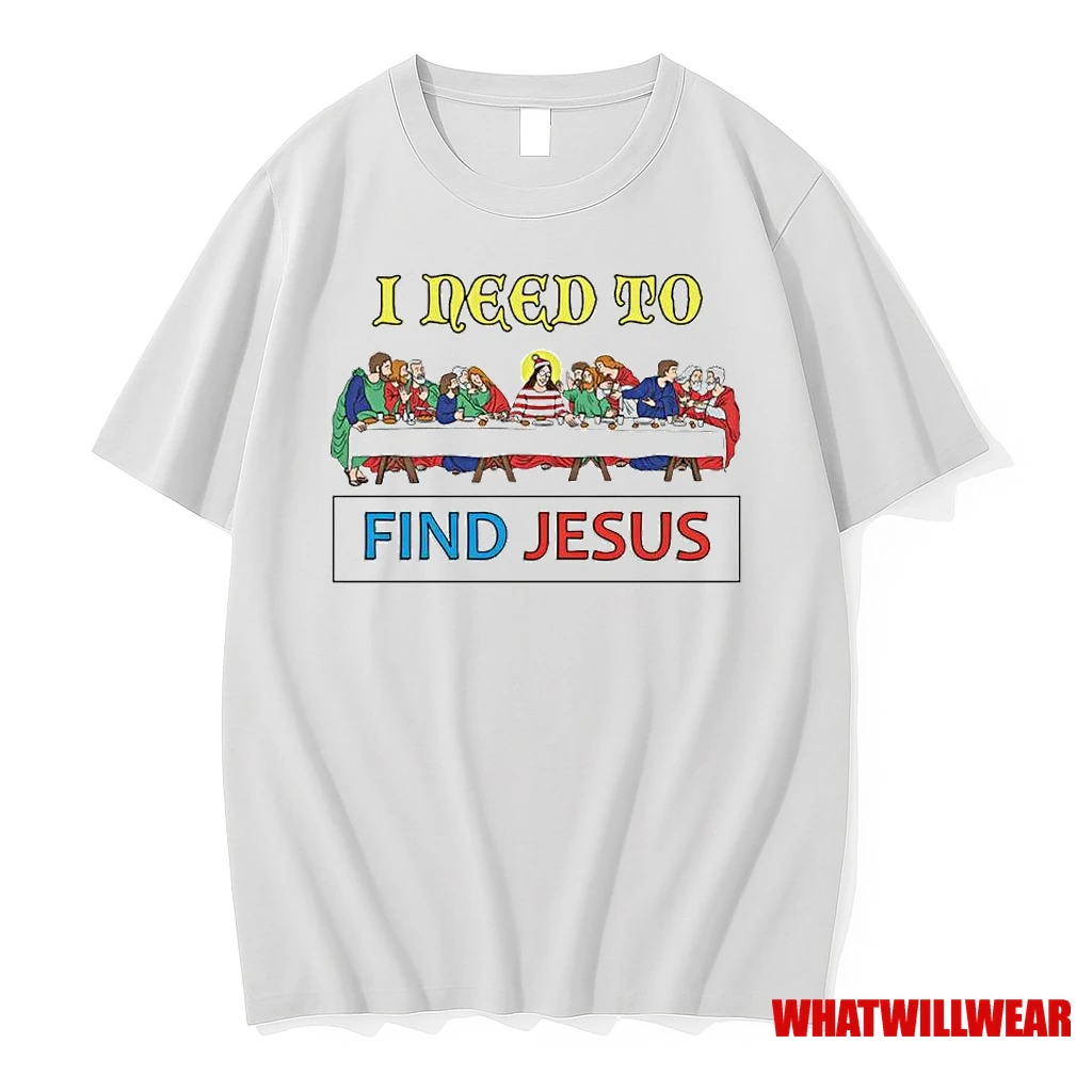 Wheres Wally I Need To Find Jesus Ornaments Shirts