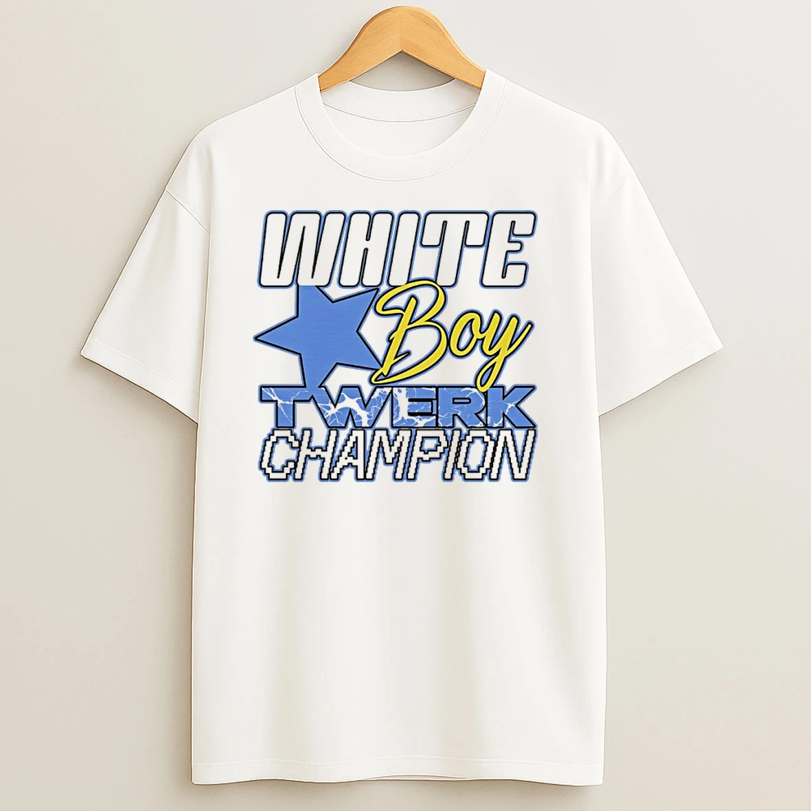 White Boy Twerk Champion T Shirts