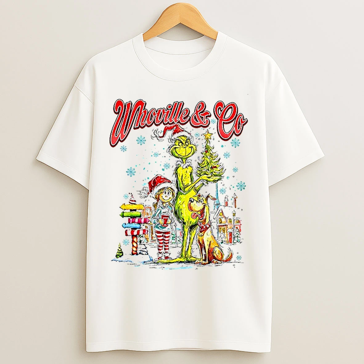 Whoville And Co Grinch Holiday Movies Merry Christmas 2025 T Shirts