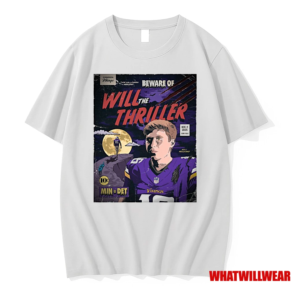 Will Reichard Minnesota Vikings Vs Detroit Lions Will The Thriller November 2 2025 Ford Field T Shirts