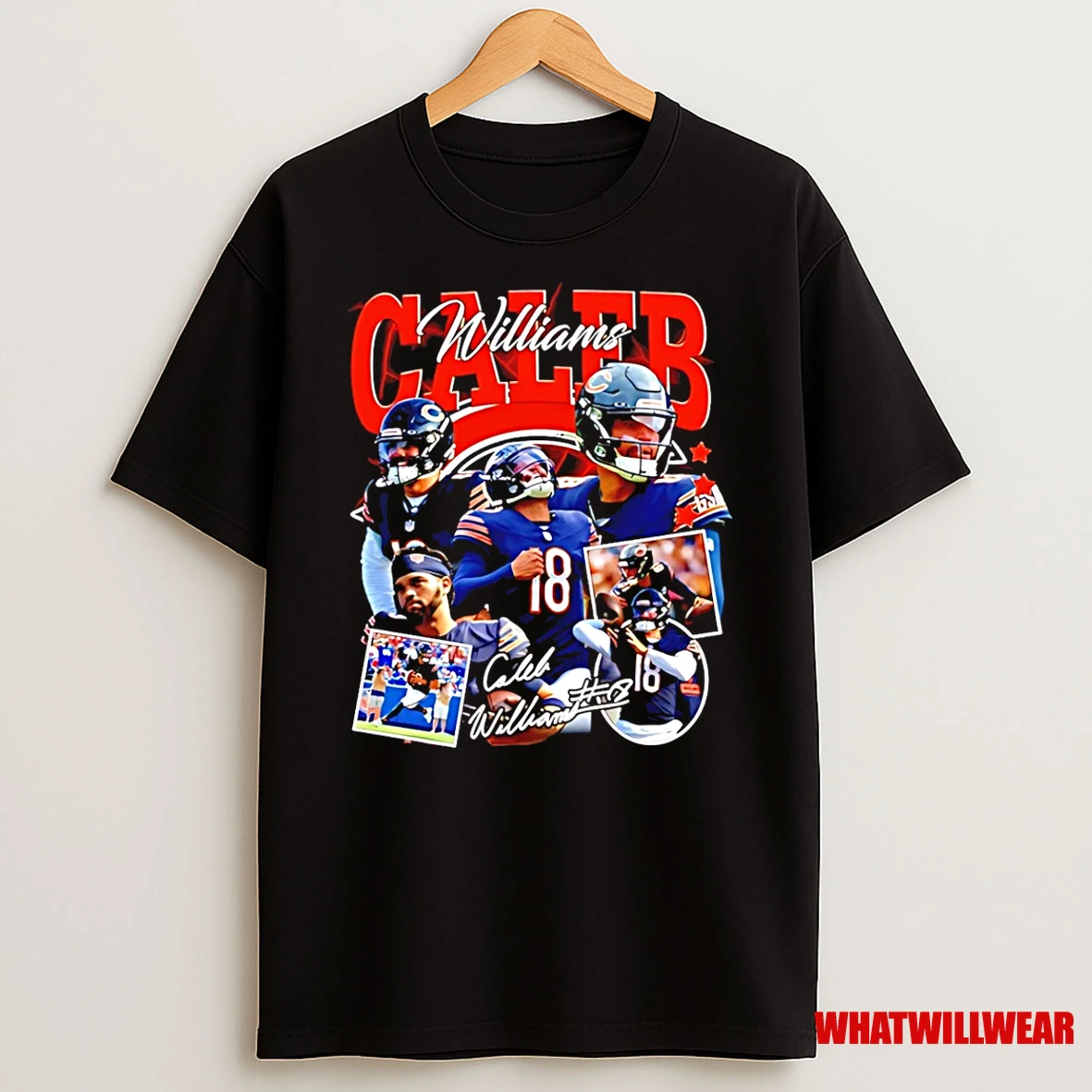 Williams Caleb Chicago Bears Picture Collage Signature Shirts