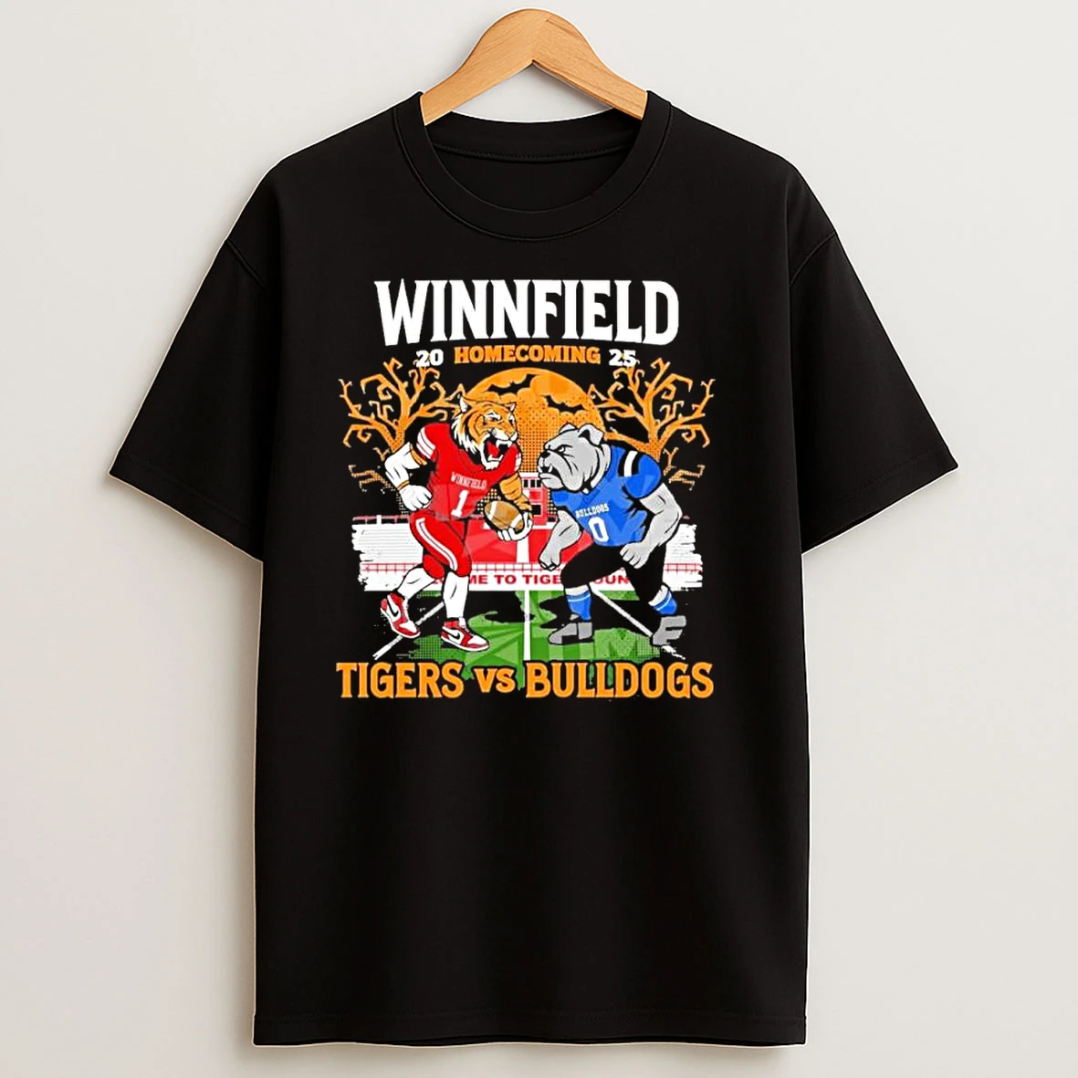 Winnfield Tigers Vs Bulldogs 2025 Homecoming Halloween T Shirts