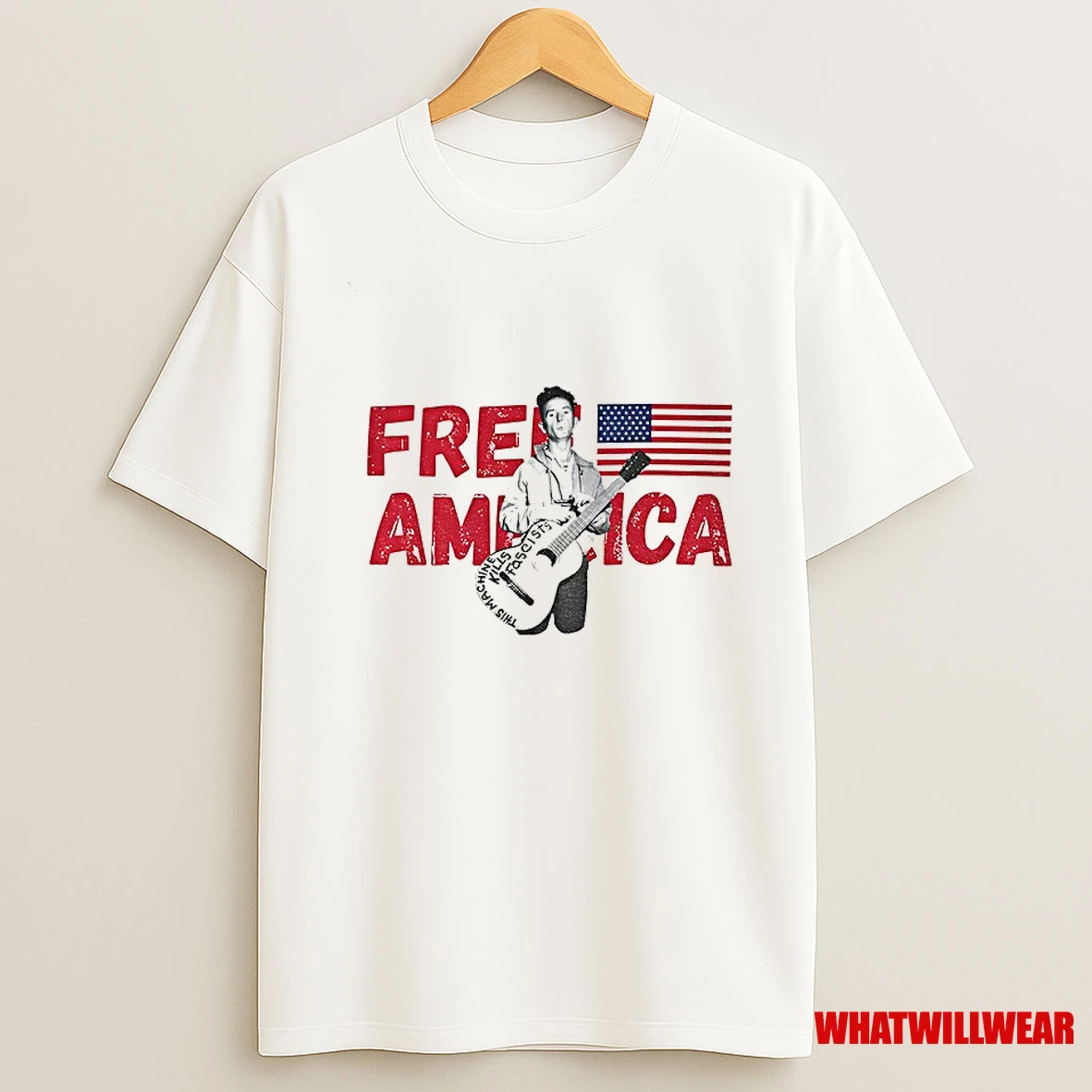 Woody Guthrie Free America This Machine Kills Fascists Anti Fascist Shirts