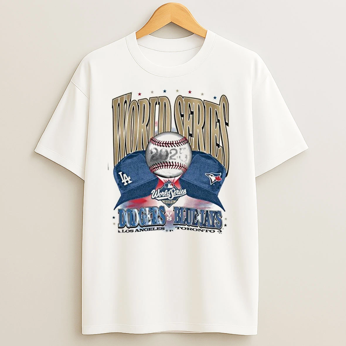 World Series 2025 Dodgers Vs Blue Jays Dueling Caps T Shirts
