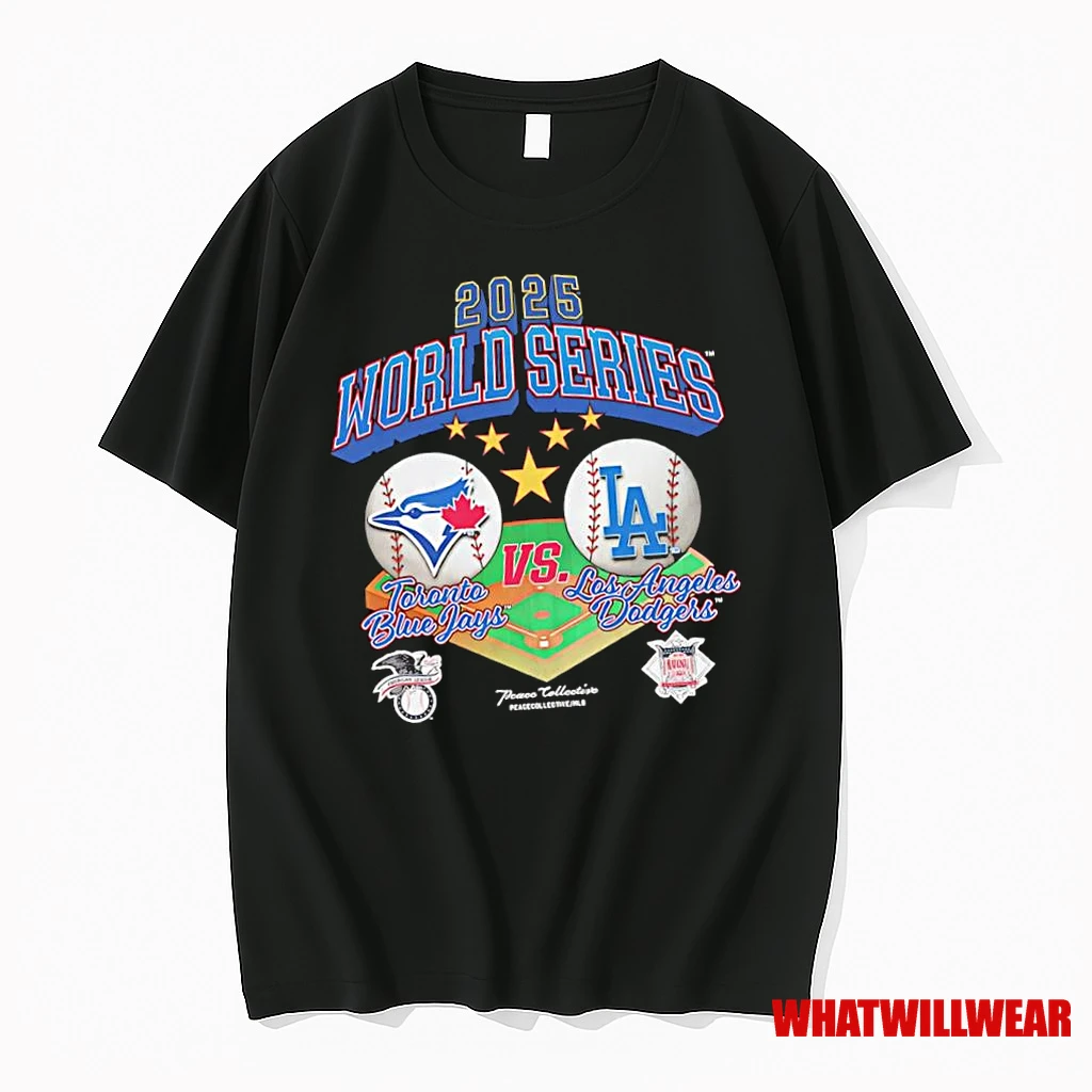 World Series 2025 Toronto Blue Jays Vs La Dodgers Logo Baseball Shirts
