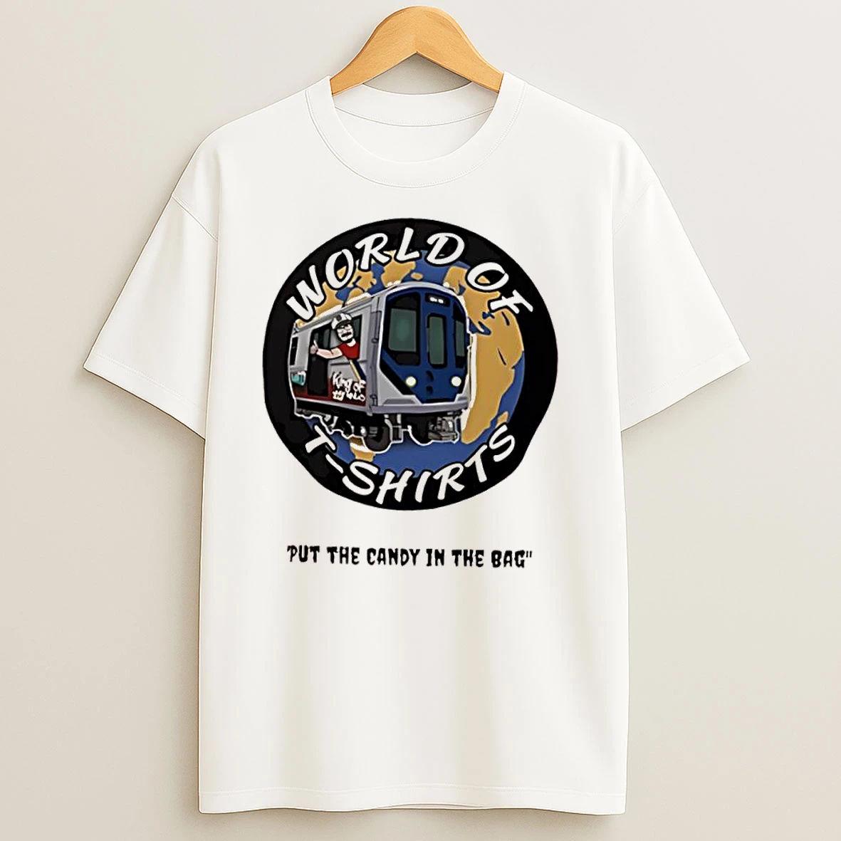 World Of Logo Put The Candy In The Bag T Shirts