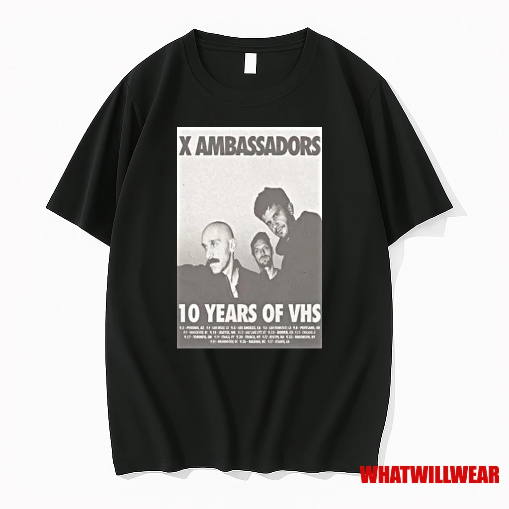 X Ambassadors 10 Years Of Vhs Tour 2025 Shirts