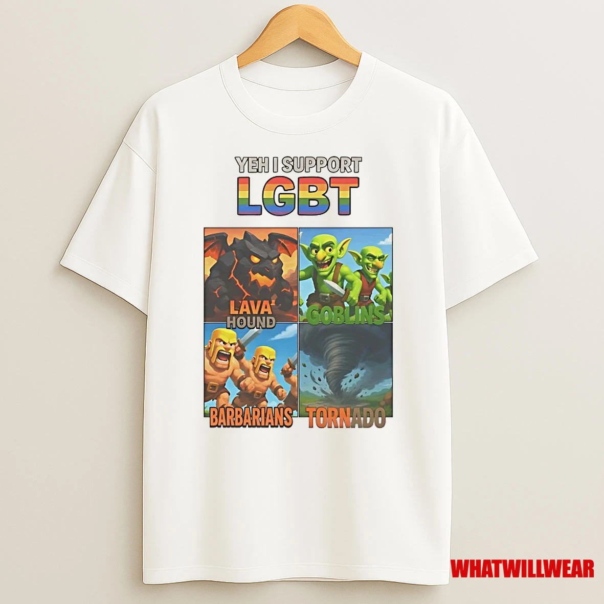 Yeh I Support Lgbt Lava Hound Goblins Barbarians Tornado Shirts