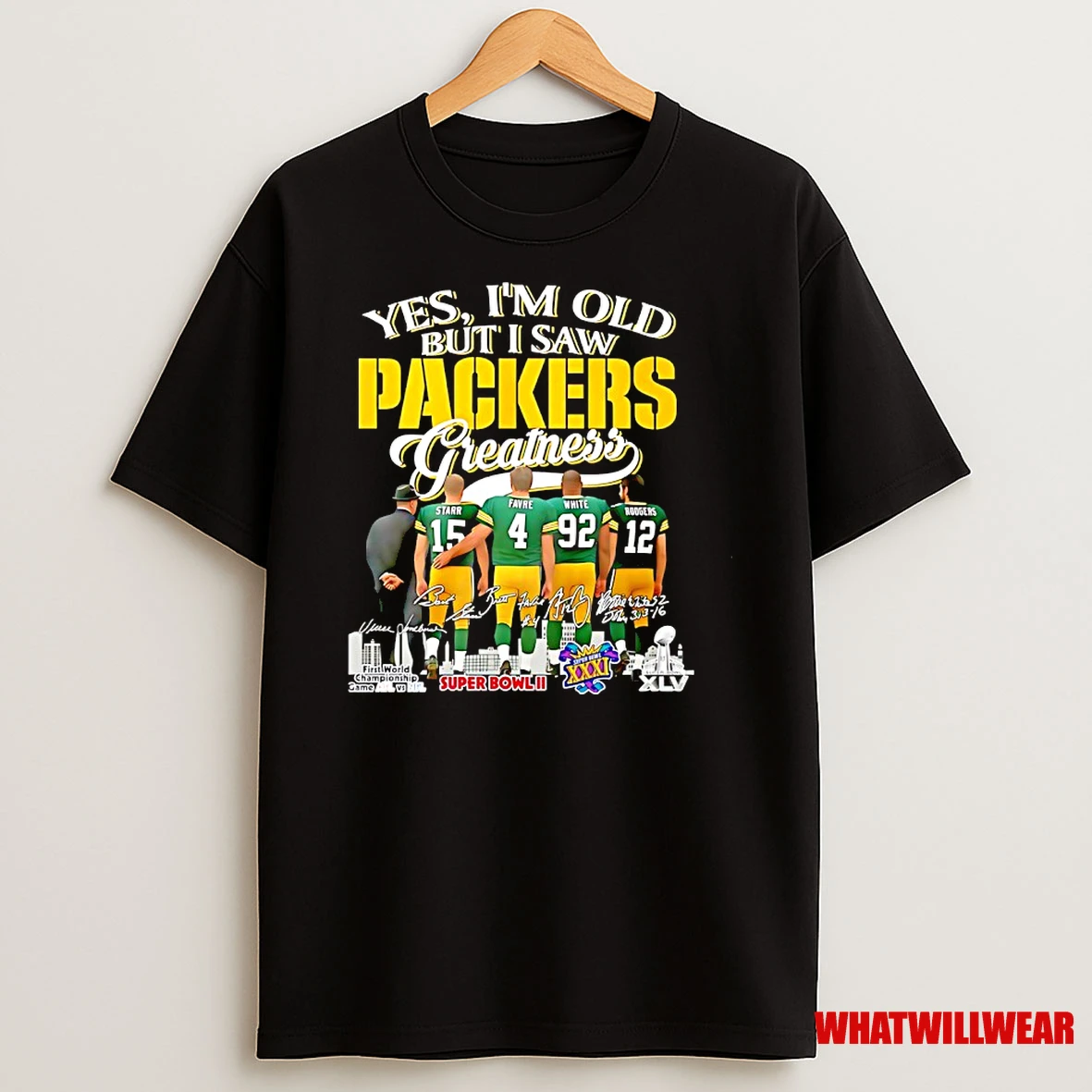 Yes Im Old But I Saw Packers Greatness 2025 Vintage Signatures Shirts