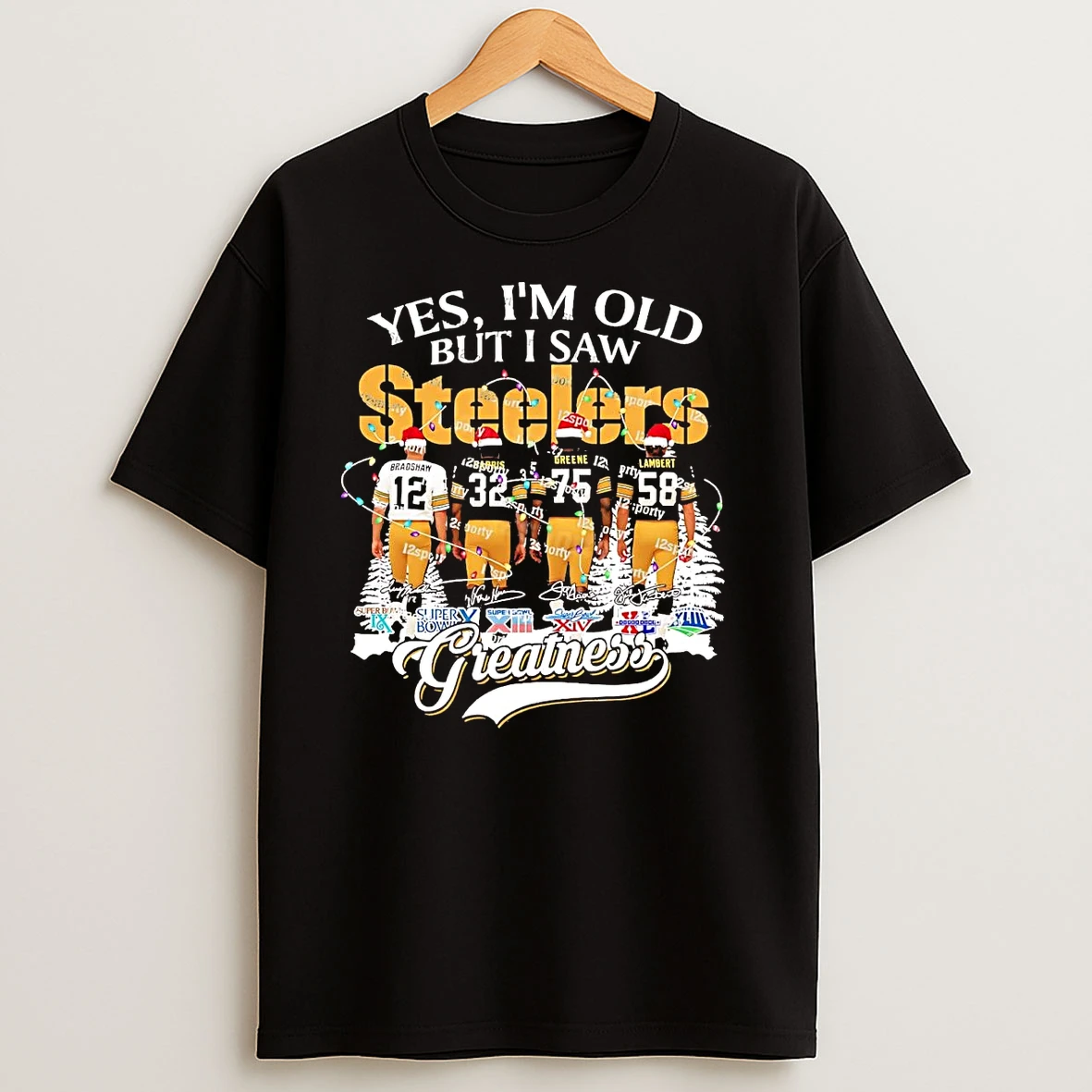 Yes Im Old But I Saw Pittburgh Steelers Greatness Christmas T Shirts